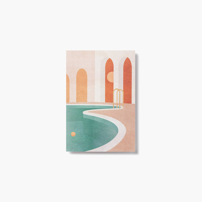 Pool With Arches Greeting Card